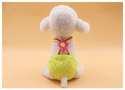 犬用サニタリーパンツ マナーパンツ 生理パンツ 犬 ペット 女の子 サスペンダー お花 かわいい 小型犬 ペット用品 紫色 オレンジ色 水玉