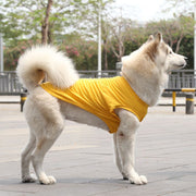 ドッグウェア タンクトップ 大型犬 ペット用品 犬の服 洋服 無地 シンプル 単色 ノースリーブ 袖なし カットソー お散歩 イヌ ドッググッズ ブラック イエロー レッド ピンク グレー