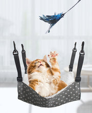 猫用ハンモック 猫用ベッド 吊り下げ型ベッド ペット用品 起毛 暖かい 秋冬用 ネコ ねこ フック 寝床 寝具 ペットグッズ ブランコ 揺れる かわいい