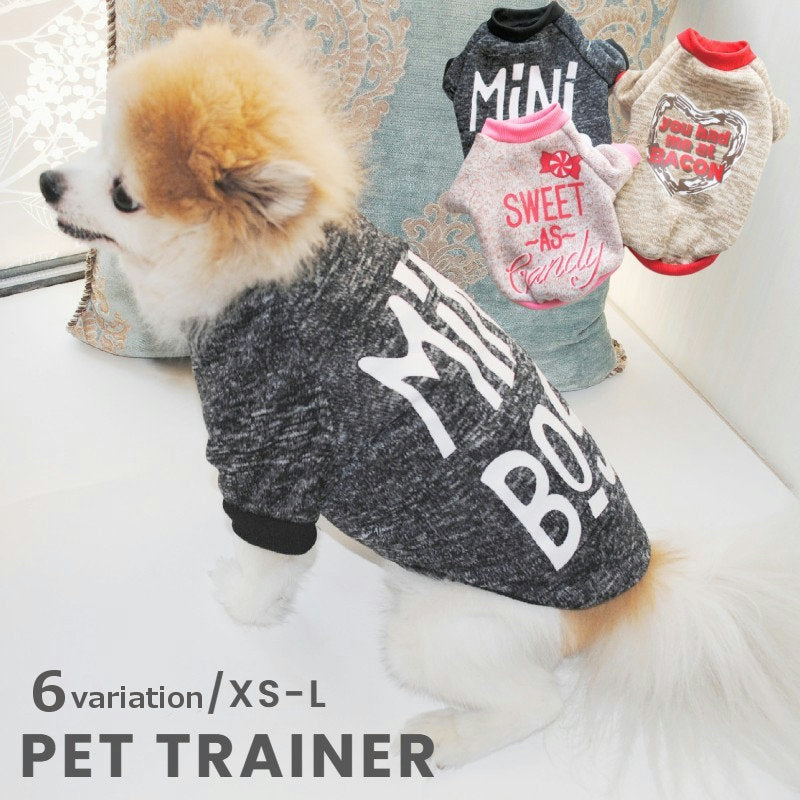 ペット用トレーナー イヌ用トレーナー 小型犬 中型犬 猫 ネコ ペットウェア 犬服 ドッグウェア ペットグッズ プルオーバー 背中ロゴ バックロゴ ロゴプリント 英字 英語 ブラック ピンク カジュアル ポップ かわいい キュート 秋 冬