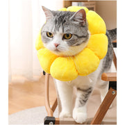 エリザベスカラー 猫 犬 ペット用品 術後ウェア 軽量 柔らかい ソフト 布製 かわいい ひまわり 傷口保護 怪我 傷舐め防止
