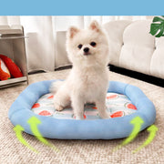 ペットカドラー ペット用 ベッド 犬 猫 メッシュ 防水 ドッグ用品 キャットグッズ 寝床 春夏 通気性 フルーツ柄 クッション ペットインテリア 寝具 スクエア 四角 イチゴ スイカ アボカド グリーン ピンク イエロー ブルー