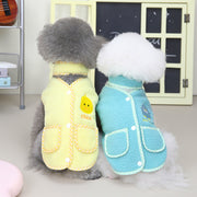 ペットウェア ベスト マフラー ボア 犬服 猫服 犬用ウェア ドッグウェア もこもこ あったか 暖かい 防寒対策 後開き 可愛い おしゃれ お散歩 記念写真 ギフト プレゼント ワンちゃん ネコちゃん イヌ ネコ キャット ドッグ ブラウン 黄色 青