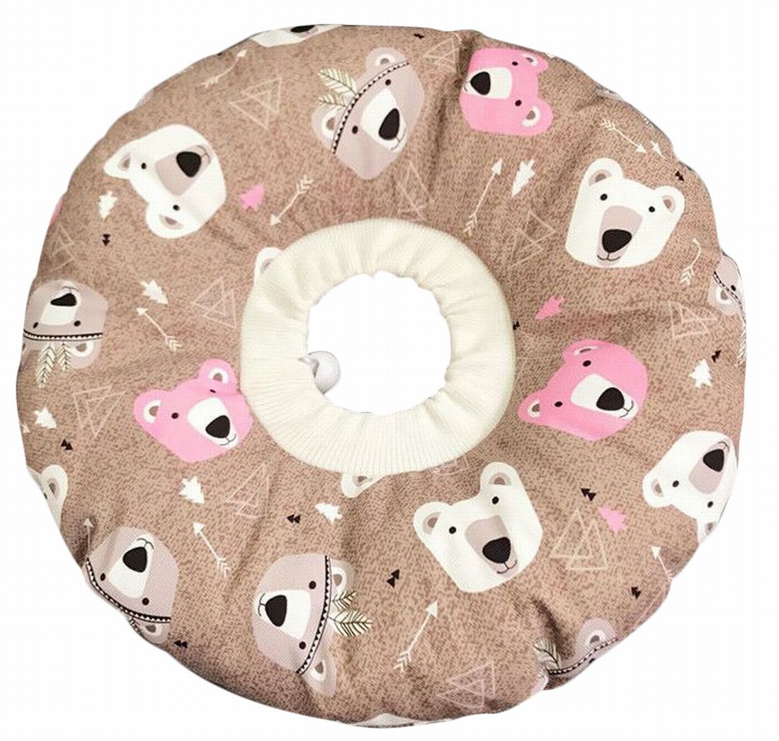 エリザベスカラー 猫用 猫用品 猫グッズ 犬用 犬用品 カーキ×クマ バリエーション画像