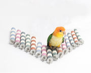 止まり木 爪とぎパーチ 爪とぎ 爪磨き 足場 ペット用品 小鳥 オウム インコ 洗える ケージ用 簡単設置 スタンドロッド ケージスタンド