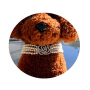 チョーカー ネックレス アクセサリー 犬服 犬用 ペット用品 ホワイト かわいい おしゃれ 高級感