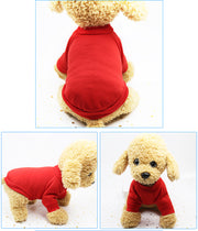 ペットウェア トレーナー 裏起毛 犬服 猫服 洋服 ドッグウェア キャットウェア 袖あり 暖かい あったか 無地 リブ 単色 シンプル カジュアル お洒落 可愛い ペット服 犬の服 猫の服