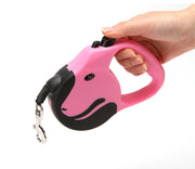 伸縮リード 自動巻き取り式 犬用 猫用 イヌ ネコ ペット用品 ペットグッズ 牽引紐 3m 5m 無地 シンプル おしゃれ ピンク レッド ブルー イエロー グリーン お散歩 お出かけ