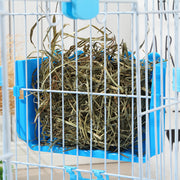 牧草フィーダー 小動物用 干し草入れ 給餌器 ウサギ デグー チンチラ 小動物用 牧草ホルダー ケージ外付け フック式 牧草ボックス ペット用品 ペットグッズ イエロー ピンク グリーン