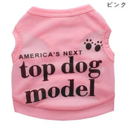 ペット用 犬用 洋服 タンクトップ ノースリーブ 薄手 カットソー カジュアル 英語 春 夏 秋 アルファベット おしゃれ 可愛い かわいい ドッグウェア ドッグウエア キャットウェア キャットウエア 超小型犬 小型犬 イヌ いぬ 猫 ネコ ねこ