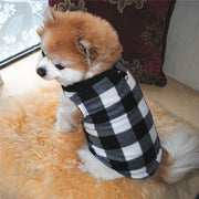 ドッグウェア 犬服 ベスト ペット用 犬用 子犬 フリース チェック 小型犬 中型犬 大型犬かわいい ハイネック おしゃれ シンプル