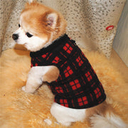 ドッグウェア 犬服 ベスト ペット用 犬用 子犬 フリース チェック 小型犬 中型犬 大型犬かわいい ハイネック おしゃれ シンプル