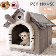 ペットハウス ドッグハウス キャットハウス 犬小屋 室内用 犬用 猫用 小型犬 中型犬 フリース ふわふわ もこもこ 暖かい かわいい 折りたたみ 寝床 いぬ ねこ イヌ ネコ ペット用品