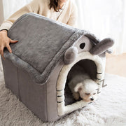 ペットハウス ドッグハウス キャットハウス 犬小屋 室内用 犬用 猫用 小型犬 中型犬 フリース ふわふわ もこもこ 暖かい かわいい 折りたたみ 寝床 いぬ ねこ イヌ ネコ ペット用品