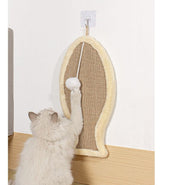 爪とぎ 猫用 ペット用品 ボール付き 壁掛け 立て掛け 爪とぎボード 壁保護 傷防止 ネコ型 サカナ型 四角形 可愛い ストレス解消 爪磨き 爪研ぎ 爪のケア ペットグッズ