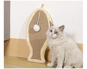 爪とぎ 猫用 ペット用品 ボール付き 壁掛け 立て掛け 爪とぎボード 壁保護 傷防止 ネコ型 サカナ型 四角形 可愛い ストレス解消 爪磨き 爪研ぎ 爪のケア ペットグッズ