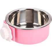ペット用食器 フードボウル ウォーターボウル 犬用 猫用 ペット用品 サークルに装着 ケージに装着 取り付け簡単 金属製 餌入れ 水入れ お手入れ簡単 可愛い ワンちゃん ネコちゃん イヌ ネコ キャット ドッグ 青 緑 ピンク