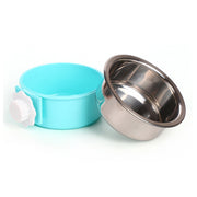ペット用食器 フードボウル ウォーターボウル 犬用 猫用 ペット用品 サークルに装着 ケージに装着 取り付け簡単 金属製 餌入れ 水入れ お手入れ簡単 可愛い ワンちゃん ネコちゃん イヌ ネコ キャット ドッグ 青 緑 ピンク