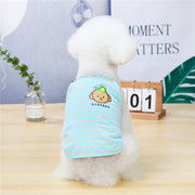 ペットウェア キャミソール 犬用 猫用 洋服 ドッグウェア キャットウェア 袖なし 英字ロゴ プリント イラスト ボーダー柄 おしゃれ かわいい お散歩 お出かけ 普段使い ペット服 犬の服 猫の服