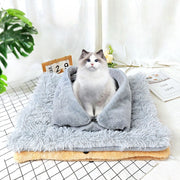 ペットベッド ペットハウス 猫ベッド 犬ベッド 猫用品 犬用品 ペット用品 寝床 寝具 マット 起毛 暖かい コンパクト収納 おしゃれ フラット