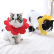 エリザベスカラー 猫 ネコ 小型犬 イヌ 小動物用 ペット用品 ペットグッズ 水洗い可能 毛づくろい防止 舐め防止 カット可能 裁断可能 お花 フラワー 無地 ピンク イエロー ピンク 可愛い キュート ポップ おしゃれ コスプレ小物 仮装