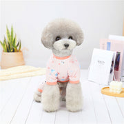 ドッグウェア パジャマ カバーオール つなぎ 犬服 猫服 ペット用品 小型犬 袖あり プルオーバー フルーツ柄 果物 カメ カニ プリント おしゃれ かわいい カジュアル デイリー 総柄 イヌ いぬ ネコ ねこ キャットウェア