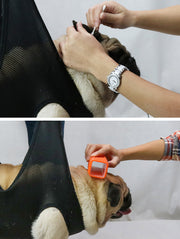 グルーミングハンモック ペット用 猫用 犬用 トリミング シャンプー 爪切り お風呂 ドライヤー 耳掃除 健康チェック 吊り下げ 薄手 通気性 便利 お世話 お手入れ いぬ イヌ ねこ ネコ