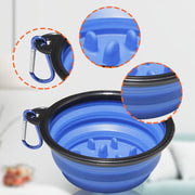 フードボウル 早食い防止 ペット用品 早食い防止食器 ペット用食器 折り畳み ポータブル 犬 猫 ペット フードボール 餌入れ 水入れ お出かけ 持ち運び コンパクト