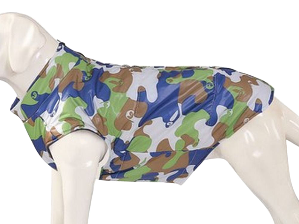 ペット服 ダウン風ベスト 犬 猫 小型犬 袖なし 迷彩×グリーン2 バリエーション画像