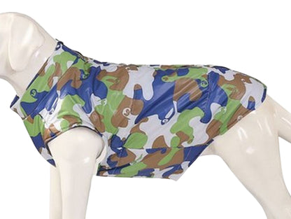 ペット服 ダウン風ベスト 犬 猫 小型犬 袖なし 迷彩×グリーン2 バリエーション画像
