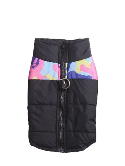 ペット服 ダウン風ベスト 犬 猫 小型犬 袖なし 迷彩×ピンク1 バリエーション画像