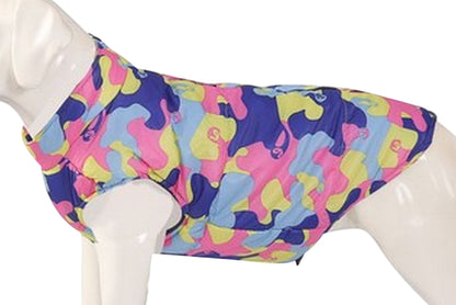 ペット服 ダウン風ベスト 犬 猫 小型犬 袖なし 迷彩×ピンク2 バリエーション画像