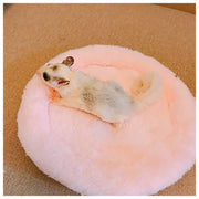 小動物用ベッド クッション 座布団 ペット用品 小型ペット ハムスター モルモット フェレット リラックススペース ベッドスペース 丸型 ふかふか やわらかい かわいい あたたかい