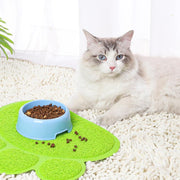 ペット用砂取りマット フードボウルマット ランチョンマット ボウル置き 猫 犬 ねこ いぬ ペット 肉球型 肉球風 かわいい 可愛い おしゃれ シンプル 砂取り カラバリ豊富 黒 グレー 茶色 ベージュ