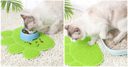 ペット用砂取りマット フードボウルマット ランチョンマット ボウル置き 猫 犬 ねこ いぬ ペット 肉球型 肉球風 かわいい 可愛い おしゃれ シンプル 砂取り カラバリ豊富 黒 グレー 茶色 ベージュ