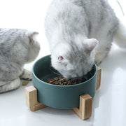 ネコ用食器 犬用食器 スタンド 2点セット ネコ用 ペット用品 猫用品 陶器 犬用品 フードボウル ペット皿 餌入れ 傾斜 シンプル かわいい おしゃれ 400ml