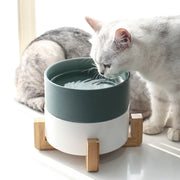 ネコ用食器 犬用食器 スタンド 2点セット ネコ用 ペット用品 猫用品 陶器 犬用品 フードボウル ペット皿 餌入れ 傾斜 シンプル かわいい おしゃれ 400ml