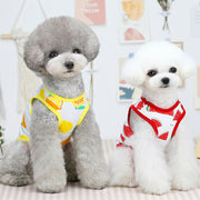 ドッグウェア タンクトップ 犬服 猫服 ペット用品 小型犬 袖なし ノースリーブ プルオーバー フルーツ 果物 おしゃれ かわいい プリント イチゴ レモン オレンジ アボカド スイカ お散歩 お出かけ カジュアル デイリー イヌ いぬ ねこ ネコ キャットウェア