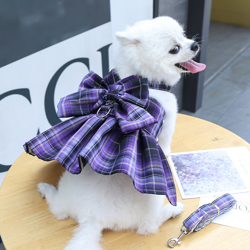 ペットウェア ワンピース リード付き 2点セット ドッグウェア 犬服 商品画像2