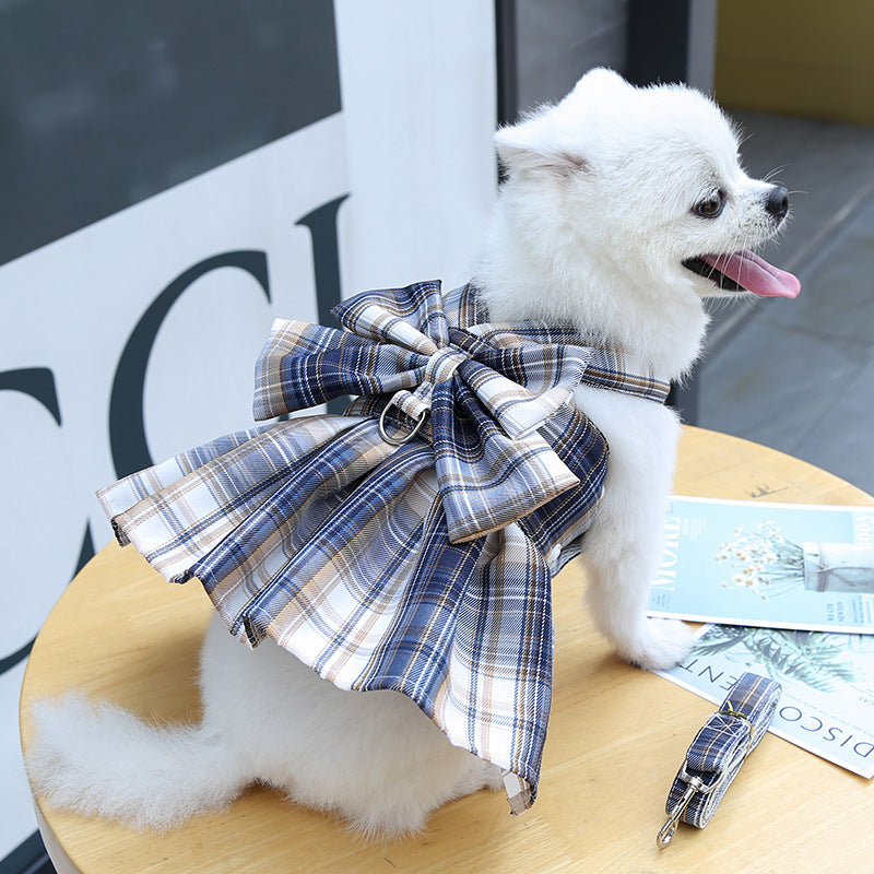 ペットウェア ワンピース リード付き 2点セット ドッグウェア 犬服 商品画像3