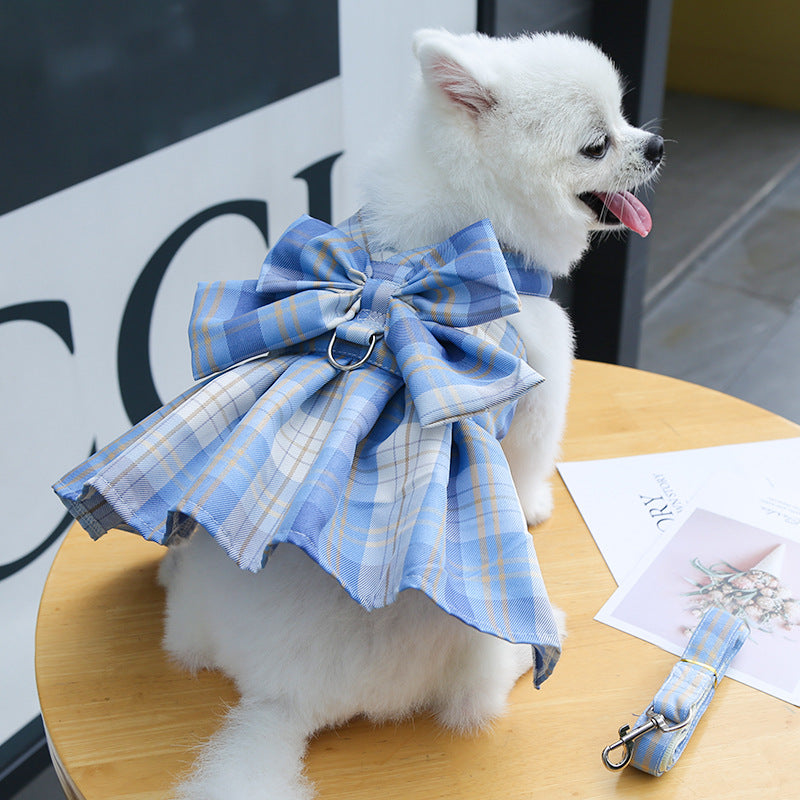 ペットウェア ワンピース リード付き 2点セット ドッグウェア 犬服 商品画像4