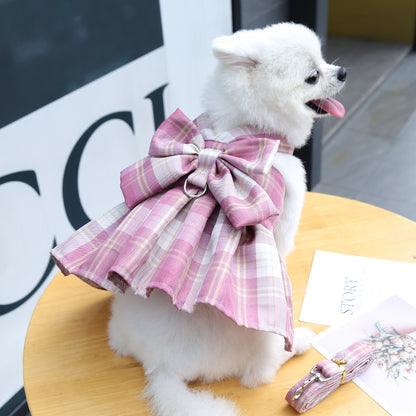 ペットウェア ワンピース リード付き 2点セット ドッグウェア 犬服 商品画像5
