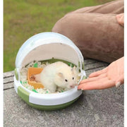 小動物用ケージ 小動物用ハウス キャリーケース ハムスター ハリネズミ モルモット 持ち手付き 透明 通気性 可愛い 便利 お出かけ 散歩 通院 お手入れしやすい お出かけ用品 ペット用品