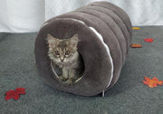 猫用ベッド 犬 小型犬 ペットベッド トンネル 小動物 ウサギ フェレット チンチラ 筒 ふわふわ 暖かい あったか フリース 折りたたみ 寝床 ハウス 小型犬 子犬 ねこ ネコ キャット ドッグ ブラウン茶 ピンク ナチュラル 折りたためる
