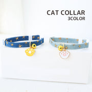ネコ用首輪 カラー 猫用品 ペット用品 セーフティーバックル 鈴付き 首飾り 安全 星柄 水玉 鈴 ペットグッズ かわいい おしゃれ