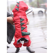 ドッグウェア 犬用 レインコート 袖あり 雨具 雨合羽 ペットウェア ロンパース カバーオール スナップボタン 前開き つなぎ フード付き Dカン付き 犬服 犬の服 ペット用品 雨の日 散歩 お出かけ イヌ用