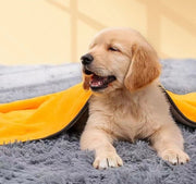 ペット用バスタオル 50×100cm 犬 猫 大判 厚手 吸水 速乾 バスローブ 体拭き 足拭き お風呂 シャワー シンプル無地