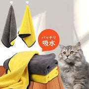 ペット用バスタオル 30×30cm 30×60cm 犬 猫 大判 厚手 吸水 速乾 バスローブ 体拭き 足拭き お風呂 シャワー
