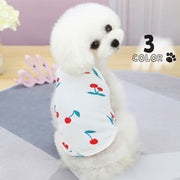 ペットウェア ドッグウェア 犬用 犬服 ペット用品 キャミソール型 袖なし お散歩 お出掛け かわいい さくらんぼ チェリー フルーツ柄