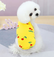 ペットウェア ドッグウェア 犬用 犬服 ペット用品 キャミソール型 袖なし お散歩 お出掛け かわいい さくらんぼ チェリー フルーツ柄